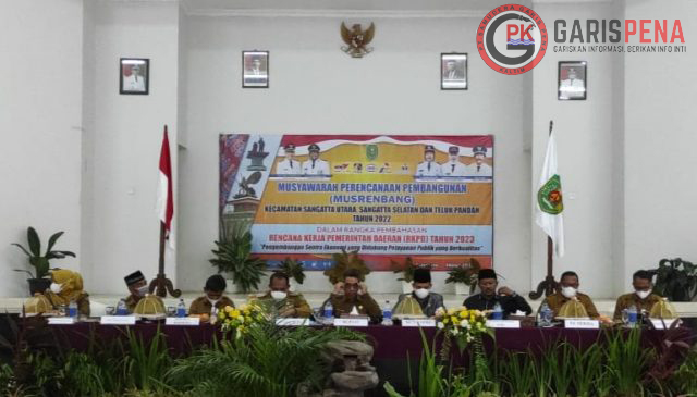Foto : Musyawarah Rencana Pembangunan (Musrenbang) di Balai Pertemuan Umum (BPU) Kecamatan Sangatta Utara, Selasa (8/3/2022)