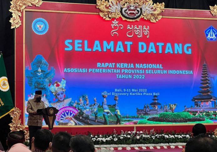 SAMPAIKAN: Wapres Ma’ruf Amin minta terus jaga sinergi seluruh pemerintah provinsi di Indonesia