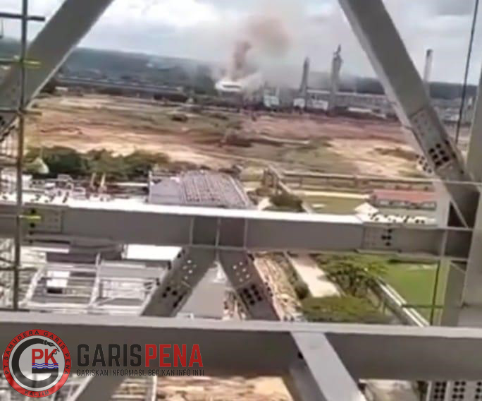 FOTO : Potongan gambar dari video ledakan pabrik yang diduga Kaltim 5.