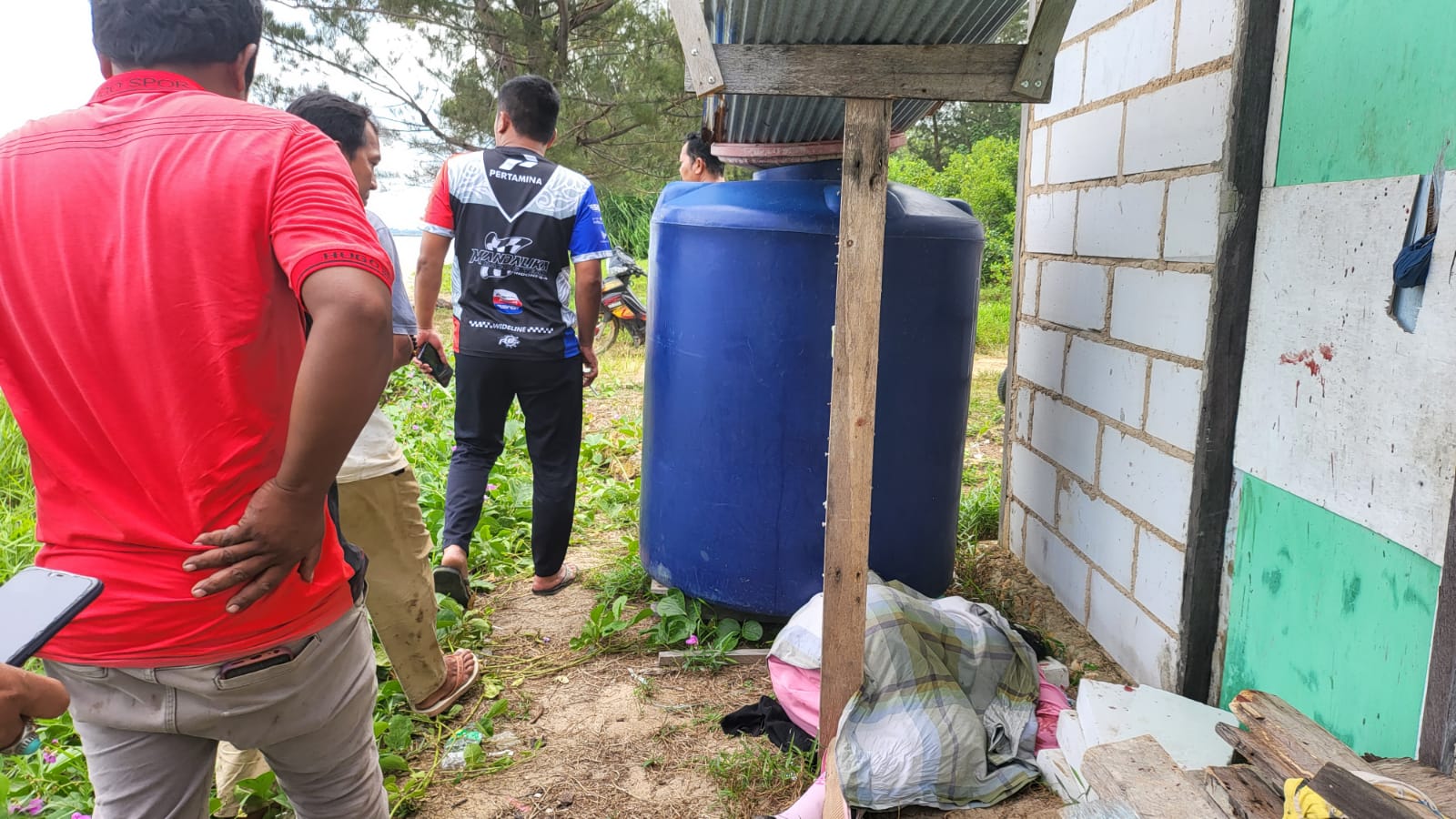 Lokasi penemuan mayat di Muara Mampang, Desa Sekerat, Kecamatan Bengalon, Kutai Timur, Kalimantan Timur, Rabu (24/8/2022).