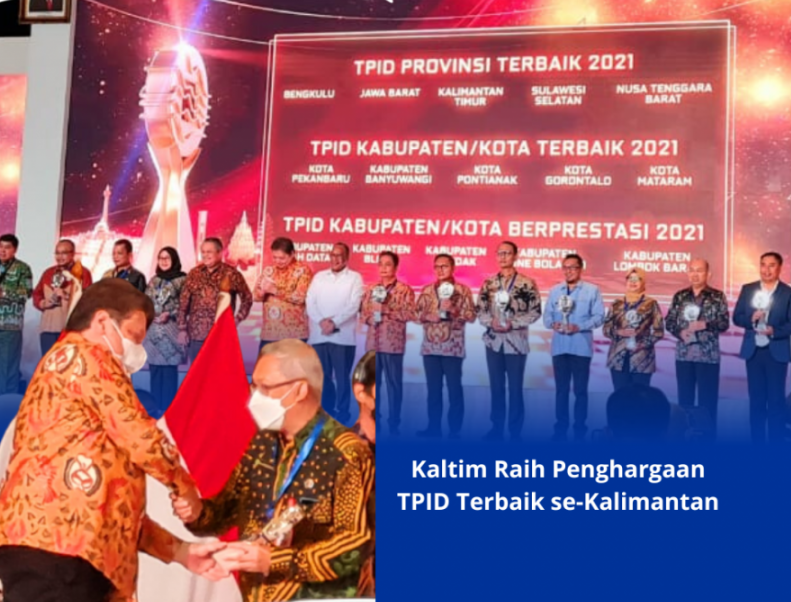 MEMBANGGAKAN: Mewakili Gubernur Kaltim untuk menerima penghargaan TPID terbaik, Kepala Dinas Perdagangan, Perindustrian, Koperasi dan UMKM (Disperindagkop) Kaltim, Muhammad Sa’duddin.