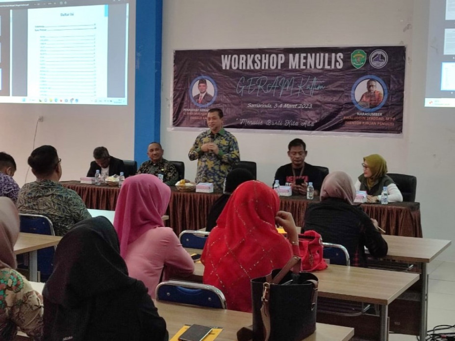 DUKUNG PENDIDIKAN: Wakil Gubernur Kalimantan Timur, Hadi Mulyadi datang di acara workshop sebagai bentuk dukungan dunia pendidikan.