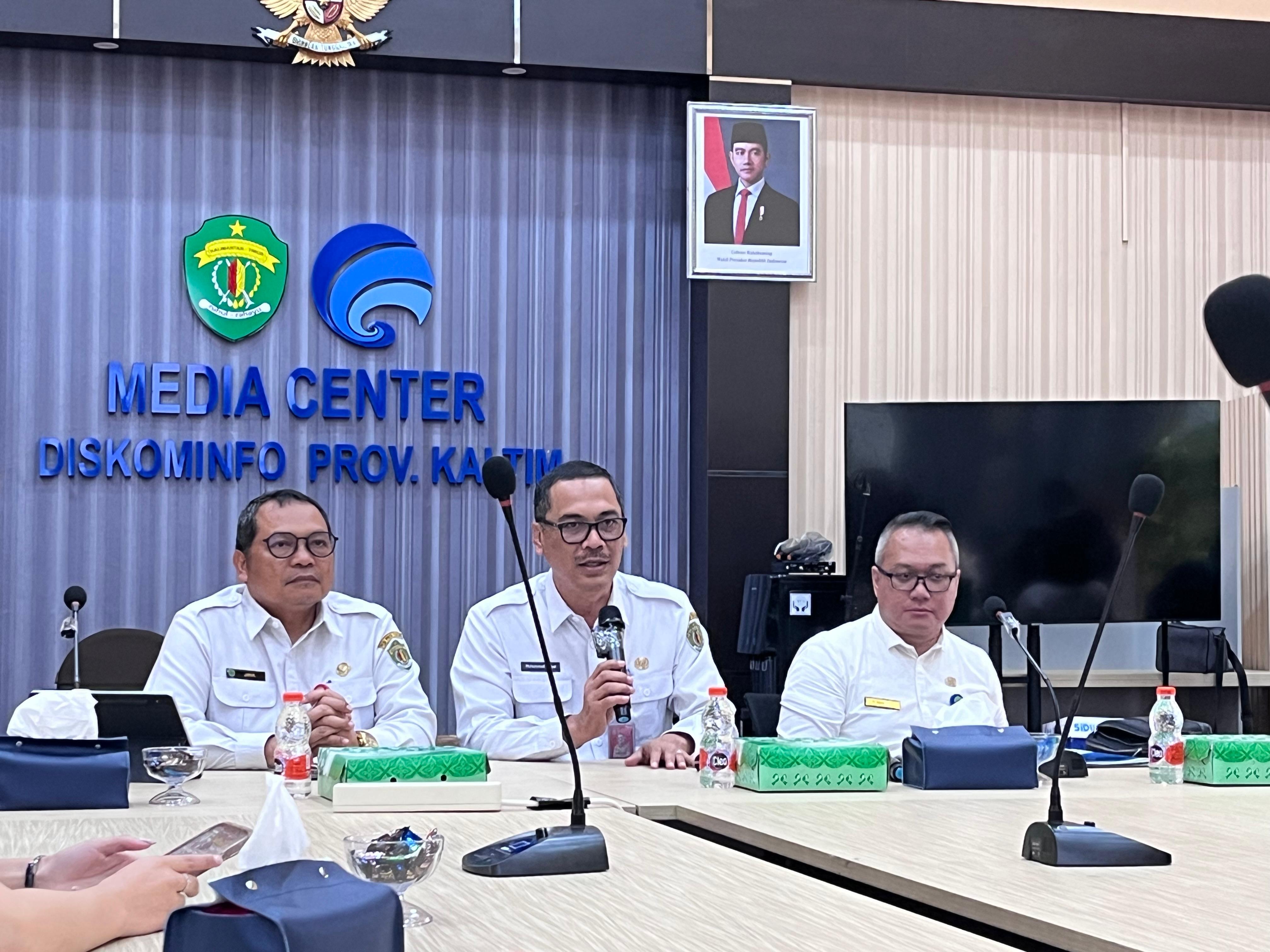 Dinas Komunikasi dan Informatika (Diskominfo) Provinsi Kalimantan Timur saat menggelar agenda jumpa pers, Rabu (18/6/2025), di Aula Warung Informasi Etam Kaltim (WIEK).